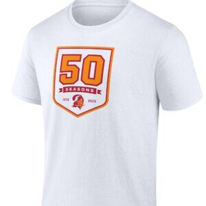 Tampa Bay Buccaneers 50th Season White TShirt